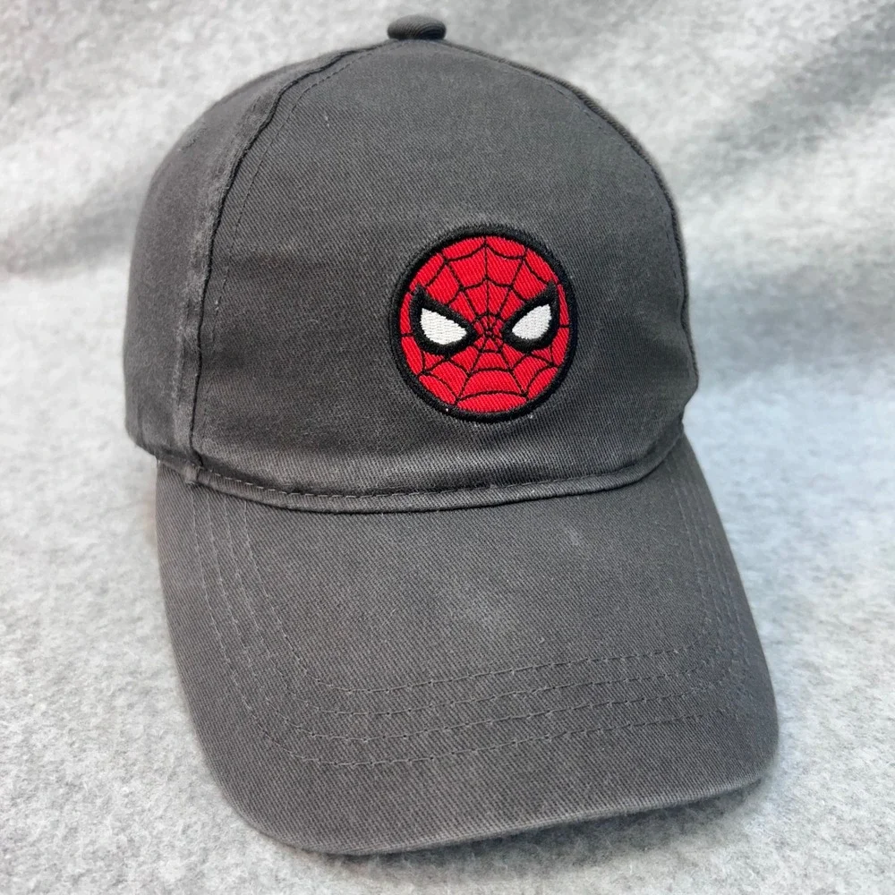 Spider-Man Kids Gray Marvel Baseball Hat Snapback Embroidered Patch OSFM